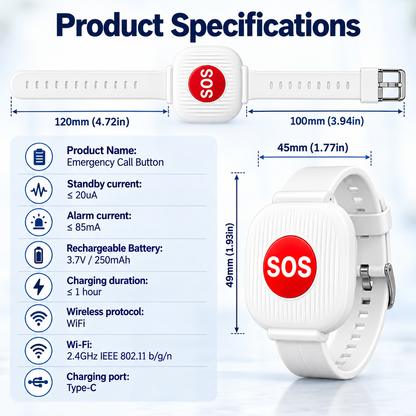 SOS Emergency Wristband for Seniors